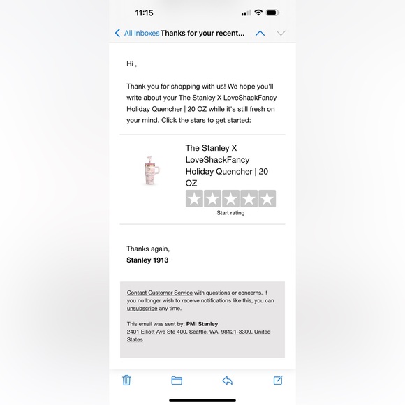 Love Shack Fancy x Stanley Holiday Beaux Collection Pink 20 oz Tumbler - Picture 5 of 8